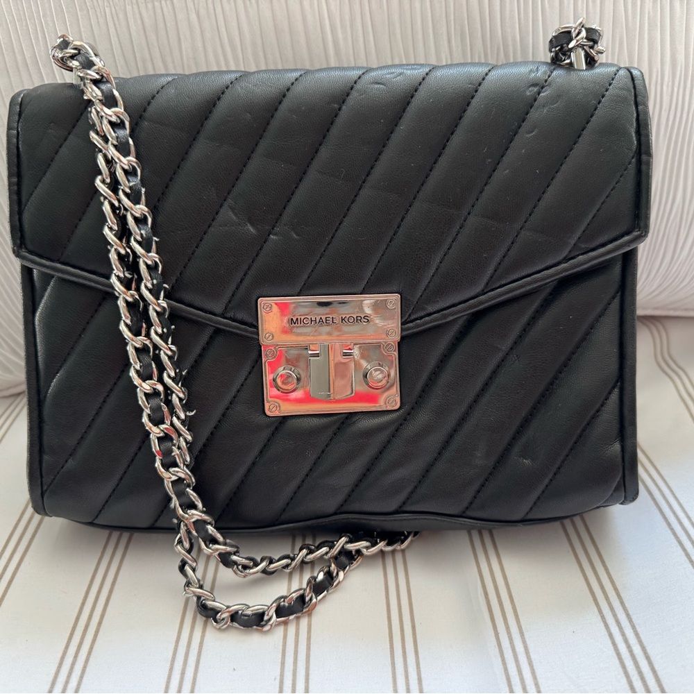Michael Kors Black Quilted Interior Bag